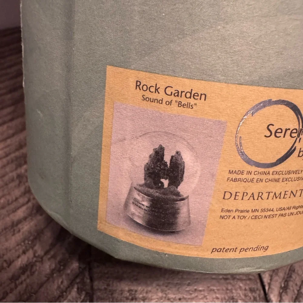 Department 56 Serenity Sphere by Liz Ross 2002 Rock Garden‎ Play Sounds Of Bells